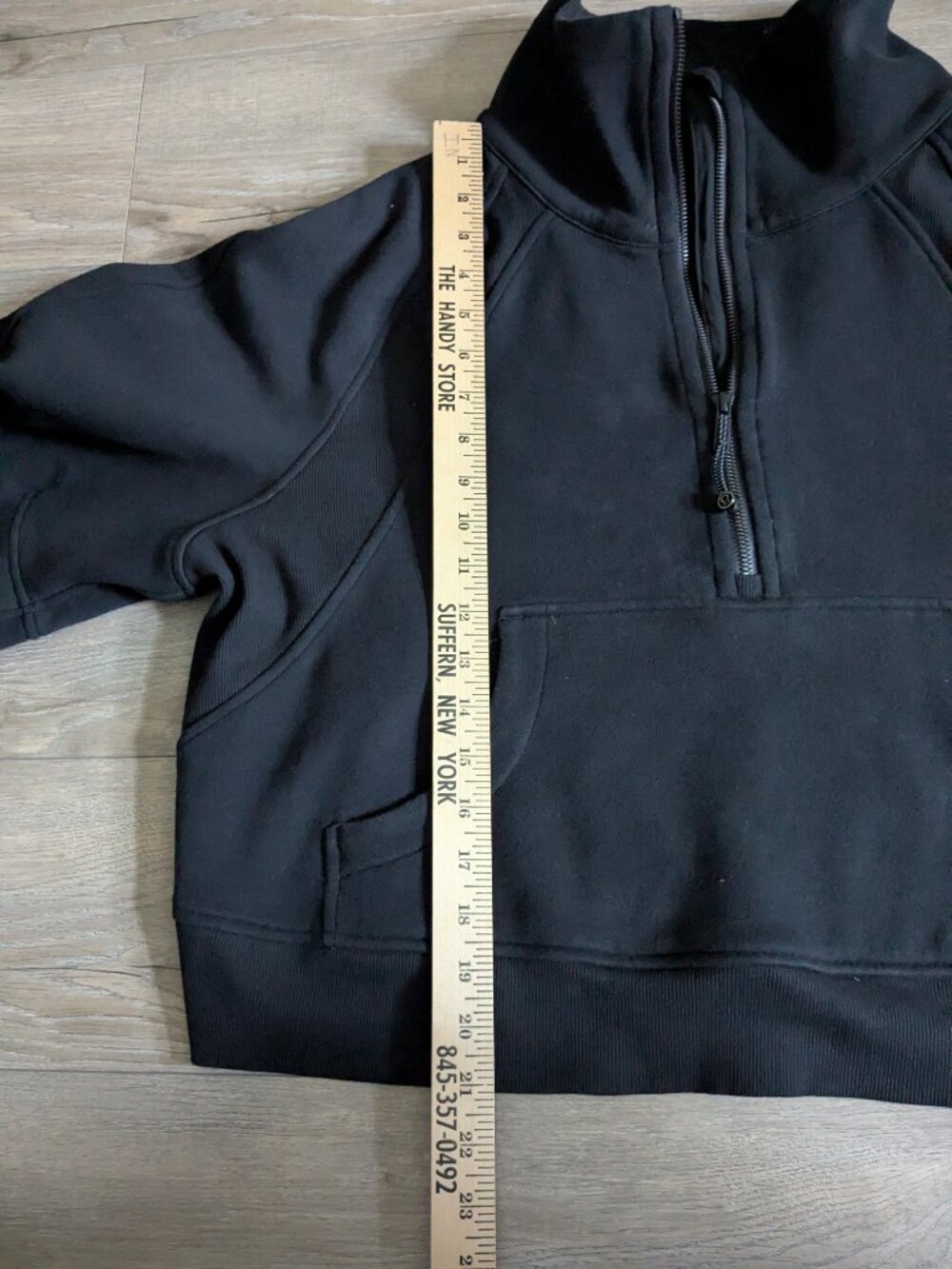 WOMENS LULULEMON SCUBA OVERSIZED FUNNEL NECK CROPPED 1/2 ZIP SWEATSHIRT - Picture 5 of 11